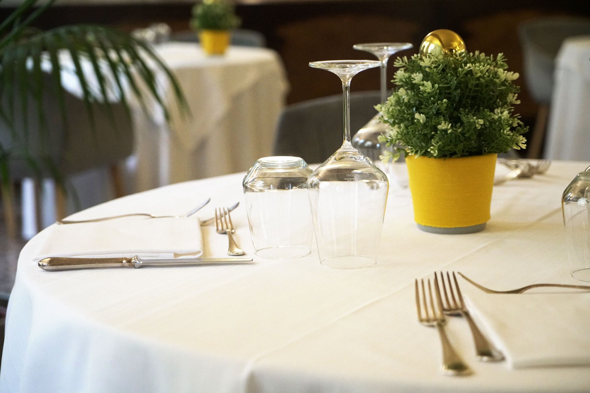 Dettaglio tavolo del ristorante